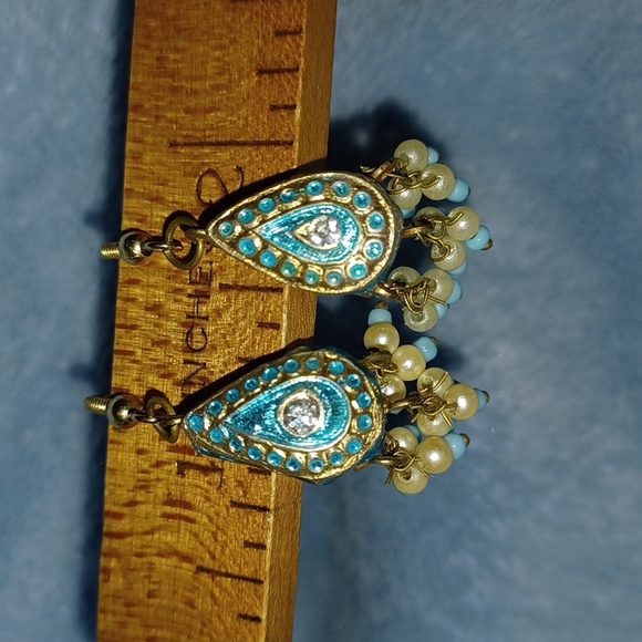 Vintage enameled earrings. - Picture 3 of 7